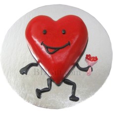 1 pound fondant heart shape vanilla cake
