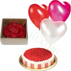 (46) Cake W/ balloons & candle