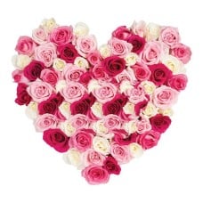 Heart - Roses three colors