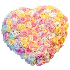 Heart - Pastel Roses (Large)