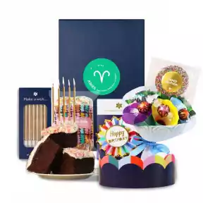 Zodiac Best Birthday Cake And Bouquet Gift Hamper - Cancer