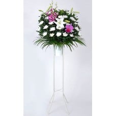 Flower stand, 1 tier (offering white base)