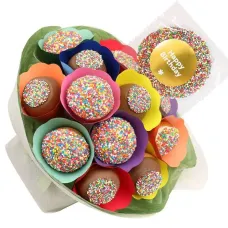Happy Birthday Donut Bouquet – Gourmet Chocolate-Dipped Donuts — default