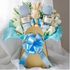 New Baby Boy Clothing and Yankee Candle Bouquet