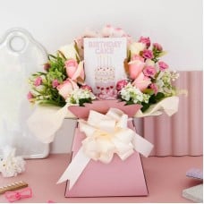 Happy Birthday Pink Chocolate Bouquet