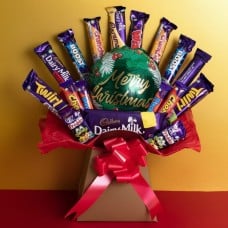 Merry Christmas Deluxe Cadburys Chocolate Bouquet