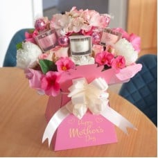 Mothers Day Pink Harmony Yankee Candle and Lindor Bouquet