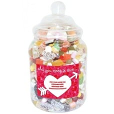 Personalised Love is all you need Large Sweet Jar