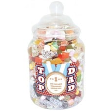 Personalised Top Dad Large Sweet Jar
