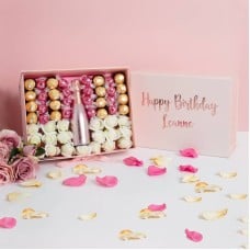 Personalised Happy Birthday Luxury Pink Prosecco Hamper