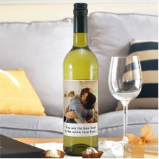 Personalised Photo Upload White Wine