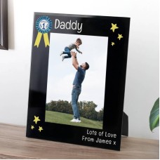 Personalised No.1 Black Glass 5x7 Frame
