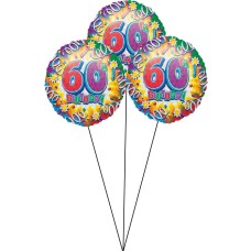 Happy 60th Birthday Sweet Balloon(Bunch Of Three)