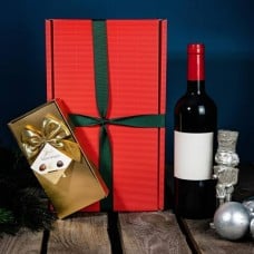 Christmas Red Wine and Belgian Chocolates Hamper