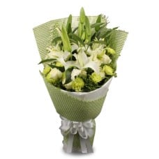 Carnation Bouquet 35 (12 Stalk of Pink & Purple Carnation with Fillers)