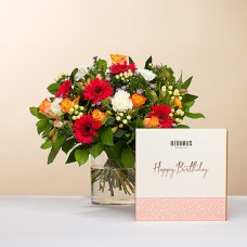 Bouquet of the day with Neuhaus Happy Birthday Chocolate