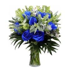 Bouquet Of 10 Blue Roses