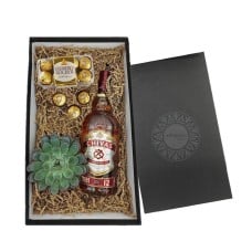 Gift box with Chivas whiskey and chocolates