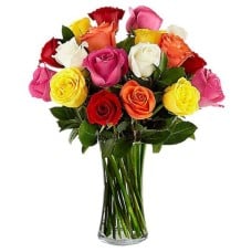 Vibrant bouquet of roses