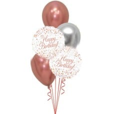 Happy Birthday Fizz Rose Gold Bouquet