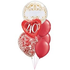 40th Sparkling Anniversary Balloon Bouquet