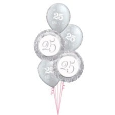 Silver 25th Anniversary Bouquet