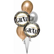 Gold + Black Patterns Congratulations Graduation Bouquet