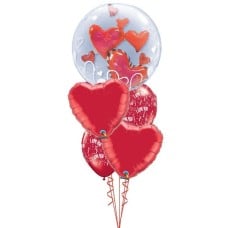 I Love You Hearts Double Bubble Bouquet