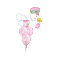 Bundle of Joy Pink Stork Baby Bouquet