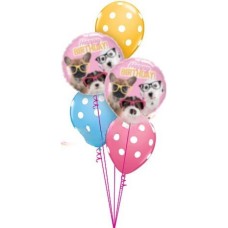 Puppies With Eyeglasses Birthday Bouquet