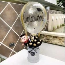 Hot Air Balloon 21 (Graduation White Line Toy Hot Air Balloon With Standard Wording)