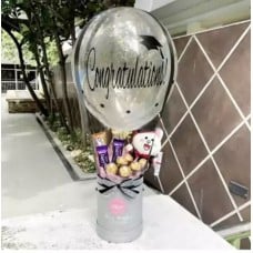 Hot Air Balloon 22 (Graduation Brown Line Toy Hot Air Balloon With Standard Wording)