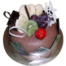 Chocolate Delight (500 G Cake With 6 Stalks Rose)