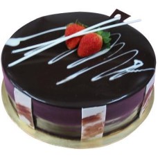 Chocolate Banana Delight with Flower Hand Bouquet (Half Kg)
