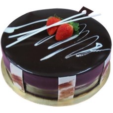 Chocolate Banana Delight (500 G Cake With 6 Stalks Rose)