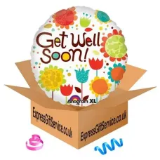 Cheery Flowers Get Well Foil Balloon