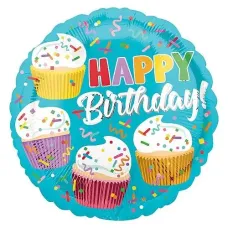 Cupcake Fun Birthday Foil Balloons