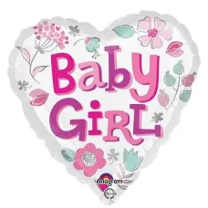 Baby Girl Heart Balloon