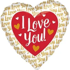 I Love You Gold Balloon
