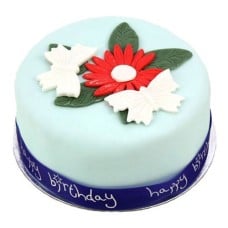 Butterflies And Flowers Cake (10 Inch Butterflies and Flowers Cake)