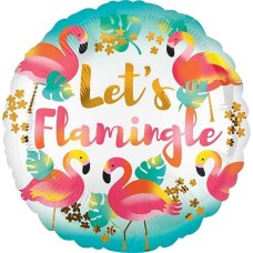 Lets Flamingle Standard Foil Balloon