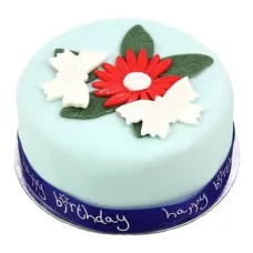 Butterflies and Flowers Cake (7 Inch Butterflies and Flowers Cake)
