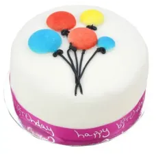 Balloon Celebration Cake For Girl (7 Inch Balloon Celebration Cake For Girl)