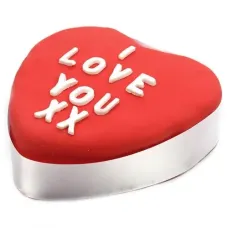7 Inch Red Heart Cake