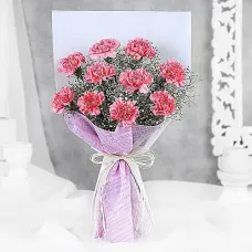 Pink Carnations Flower Bouquet