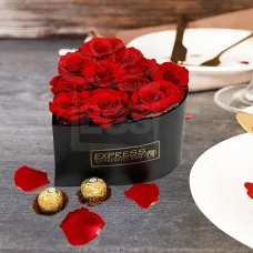12 Red Roses In Signature Heart BoxSignature Heart Box