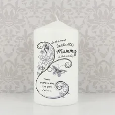 Personalised Flower Pattern Candle