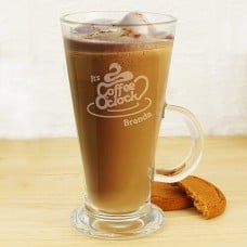 PERSONALISED COFFEE O'CLOCK LATTE GLASS
