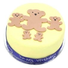 Teddy Birthday Cake For Boy (10 Inch Teddy Birthday Cake For Boy)