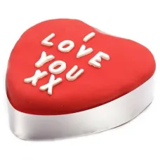7 Inch Red Heart Cake